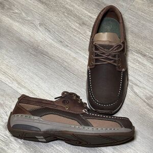 Dunham Brown Leather Boat Shoes‎ Comfort Casual Moccasin Loafers